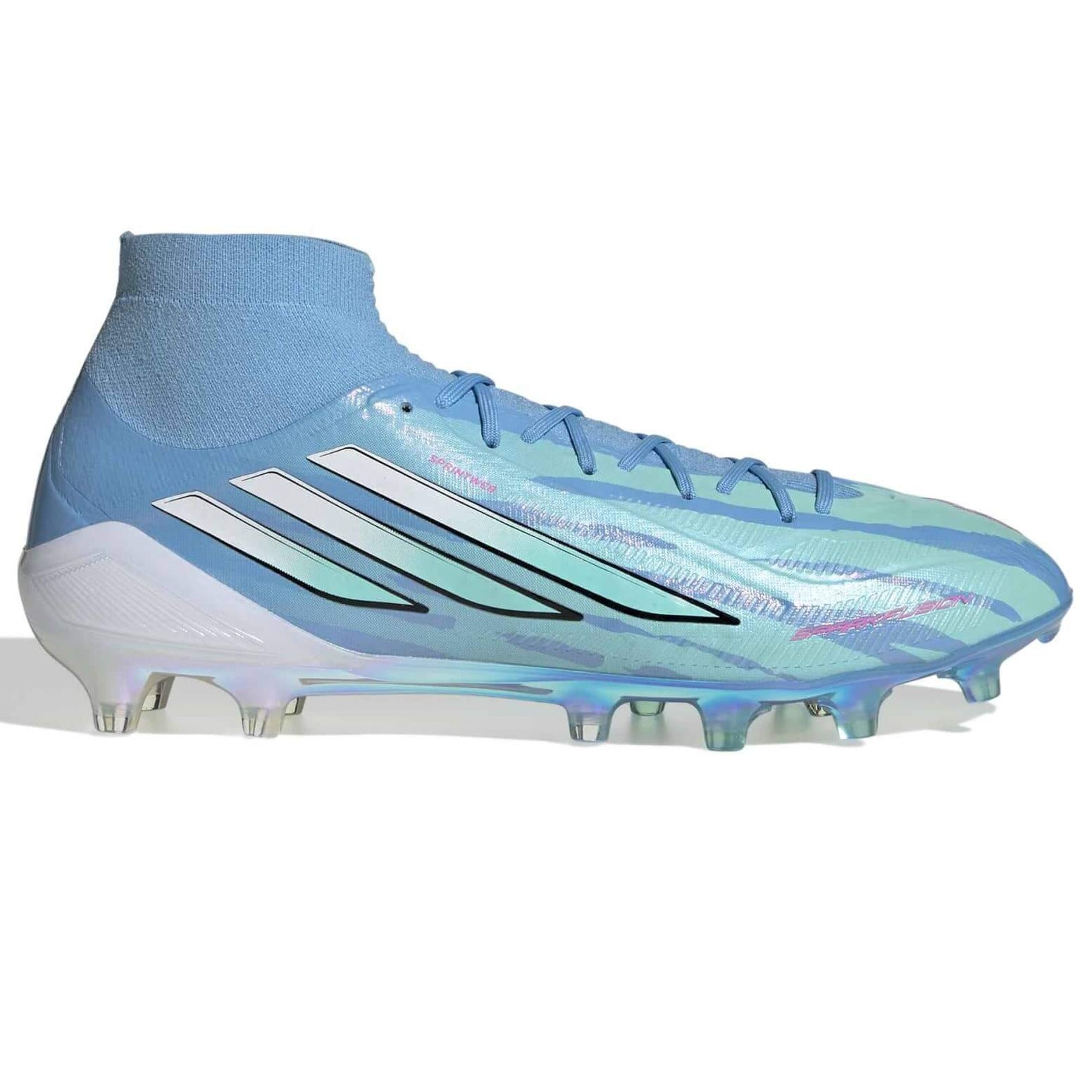 adidas Women's F50 Sparkfusion Elite Firm-Artificial Ground Soccer Cleats - Trinity Rodman (Side 1)