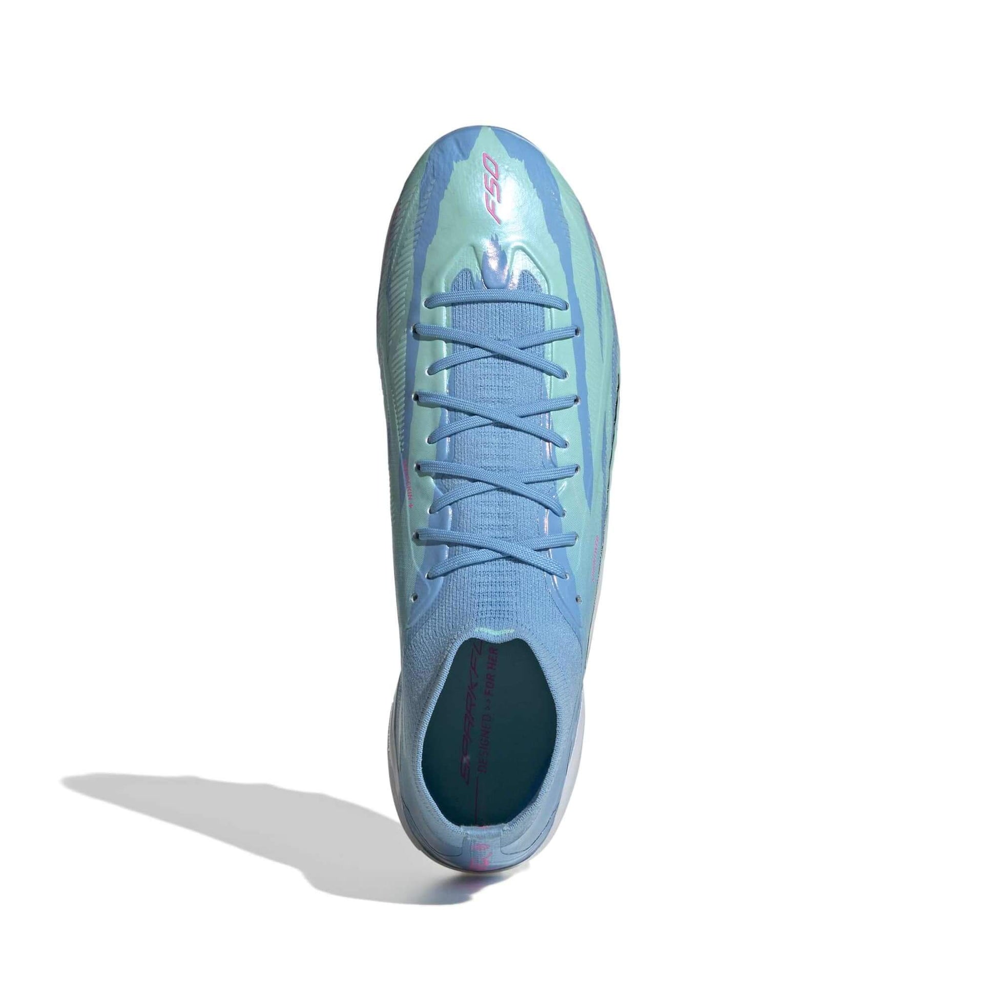 adidas Women's F50 Sparkfusion Elite Firm-Artificial Ground Soccer Cleats - Trinity Rodman (Top)