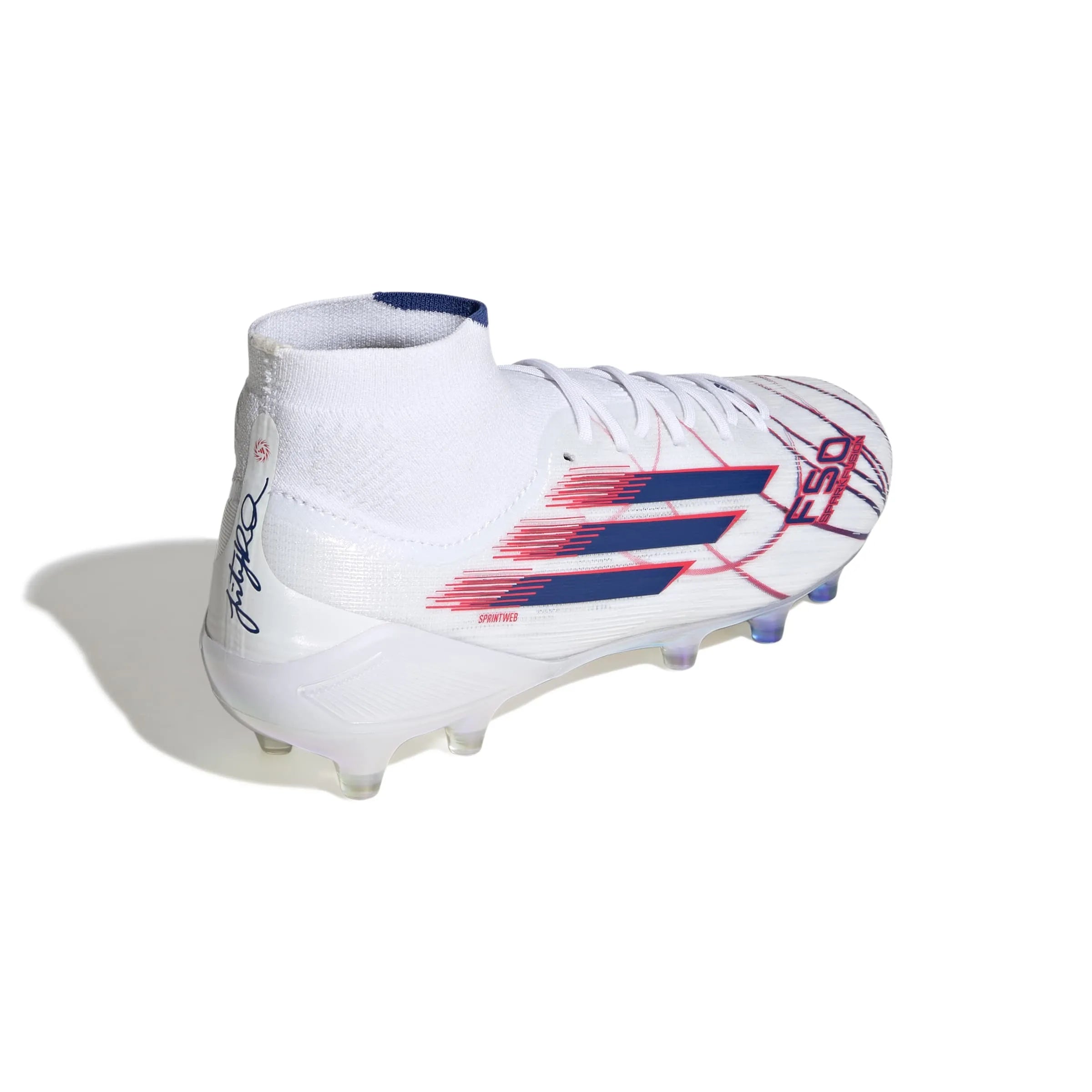 adidas Women's F50 Sparkfusion Elite Firm/Artificial Ground Soccer Cleats - Icon Takeover Pack (SP26) (Lateral - Back)