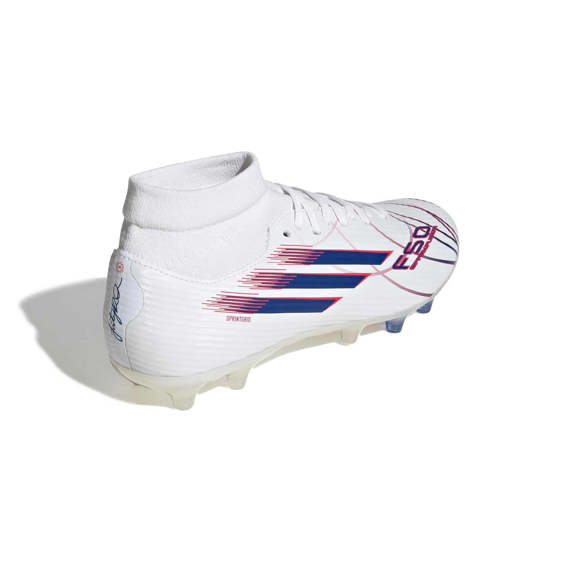adidas Women's F50 Sparkfusion League Firm/Artificial Ground Soccer Cleats - Icon Takeover Pack (SP26) (Lateral - Back)