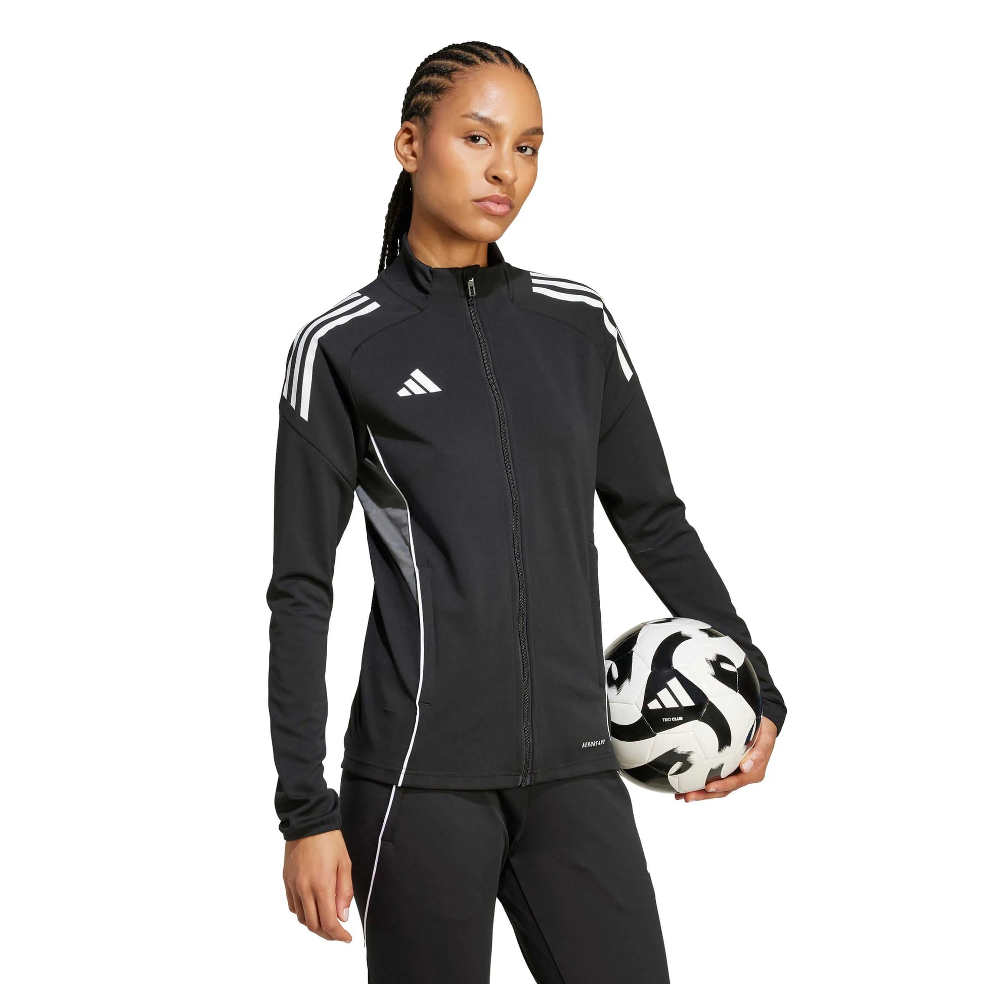 adidas Women's Tiro 25 Competition Track Jacket Black (Model - Front)