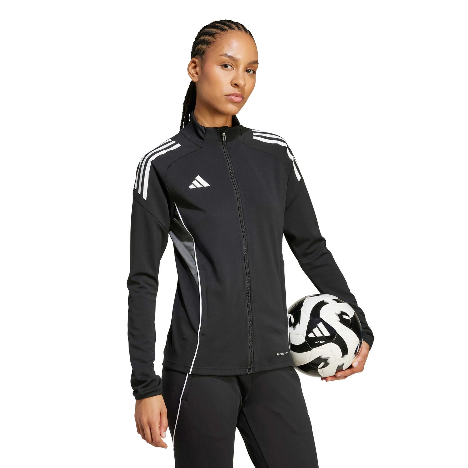 adidas Women's Tiro 25 Competition Track Jacket Black (Model - Front)
