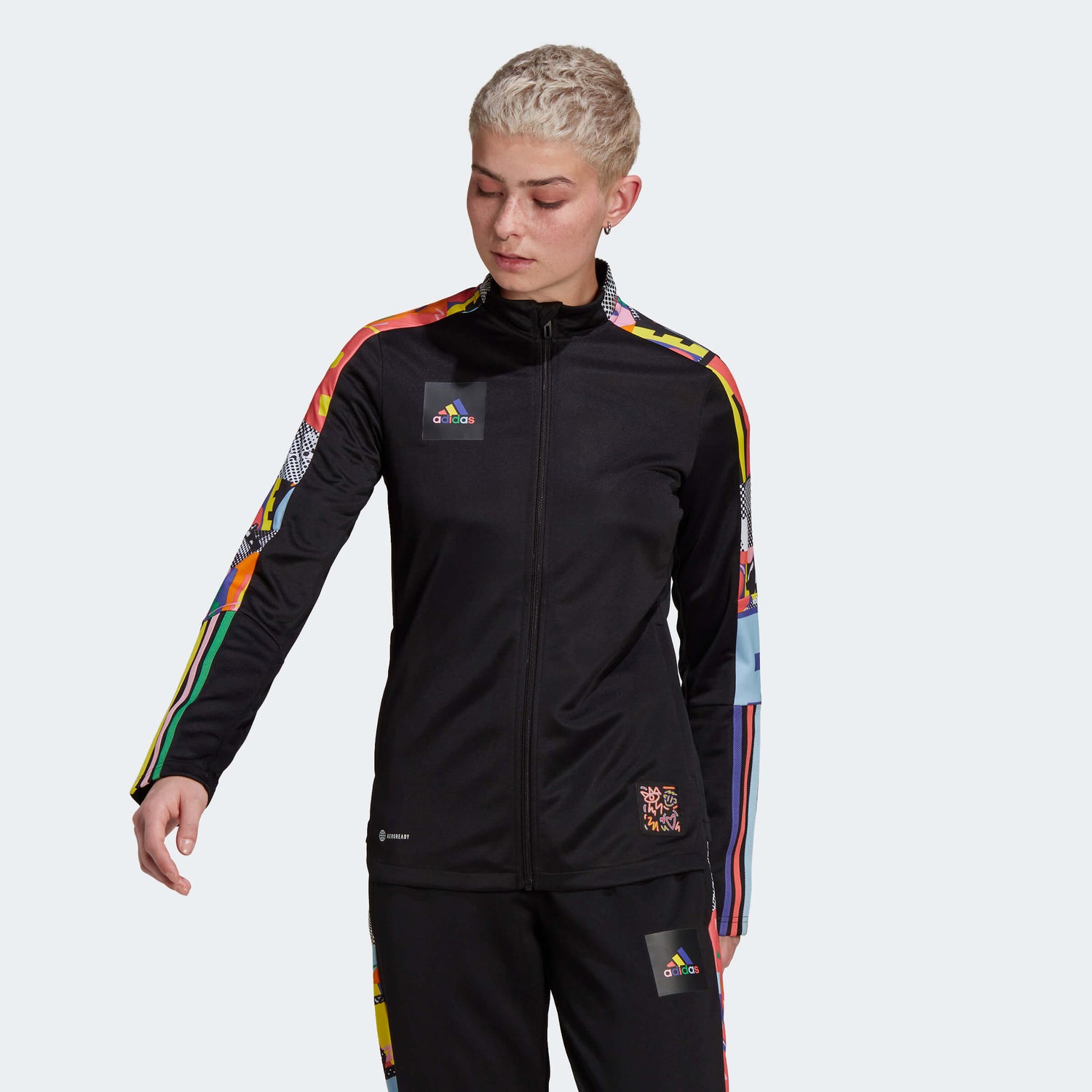 adidas Women's Tiro Pride Jacket (Model - Front)