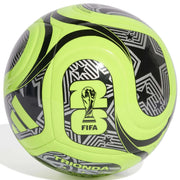 adidas World Cup 2026 Club Soccer Ball Lucid Lemon / Black / Silver Metallic (Front)
