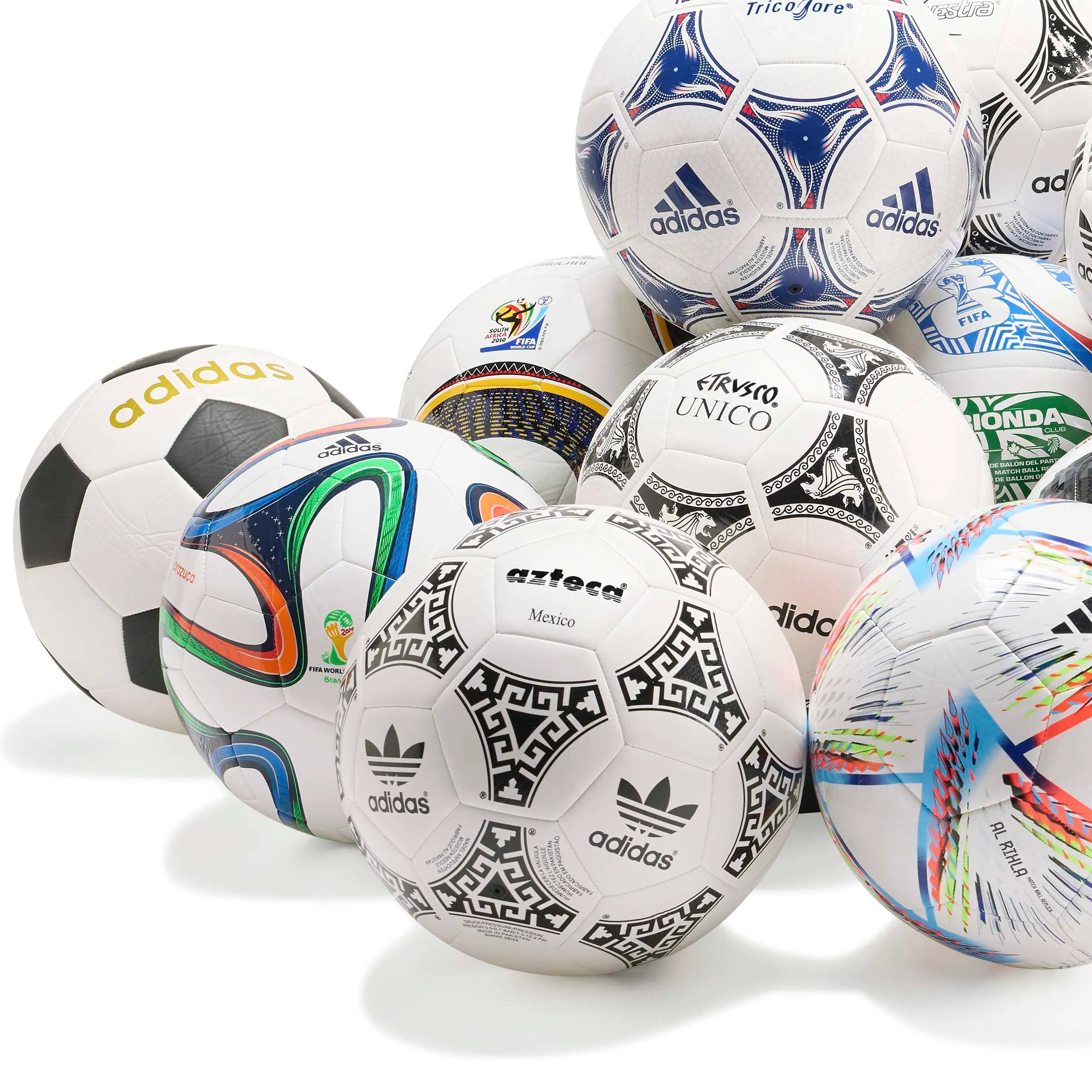 adidas World Cup Historical Club Soccer Ball Set (Detail 1)