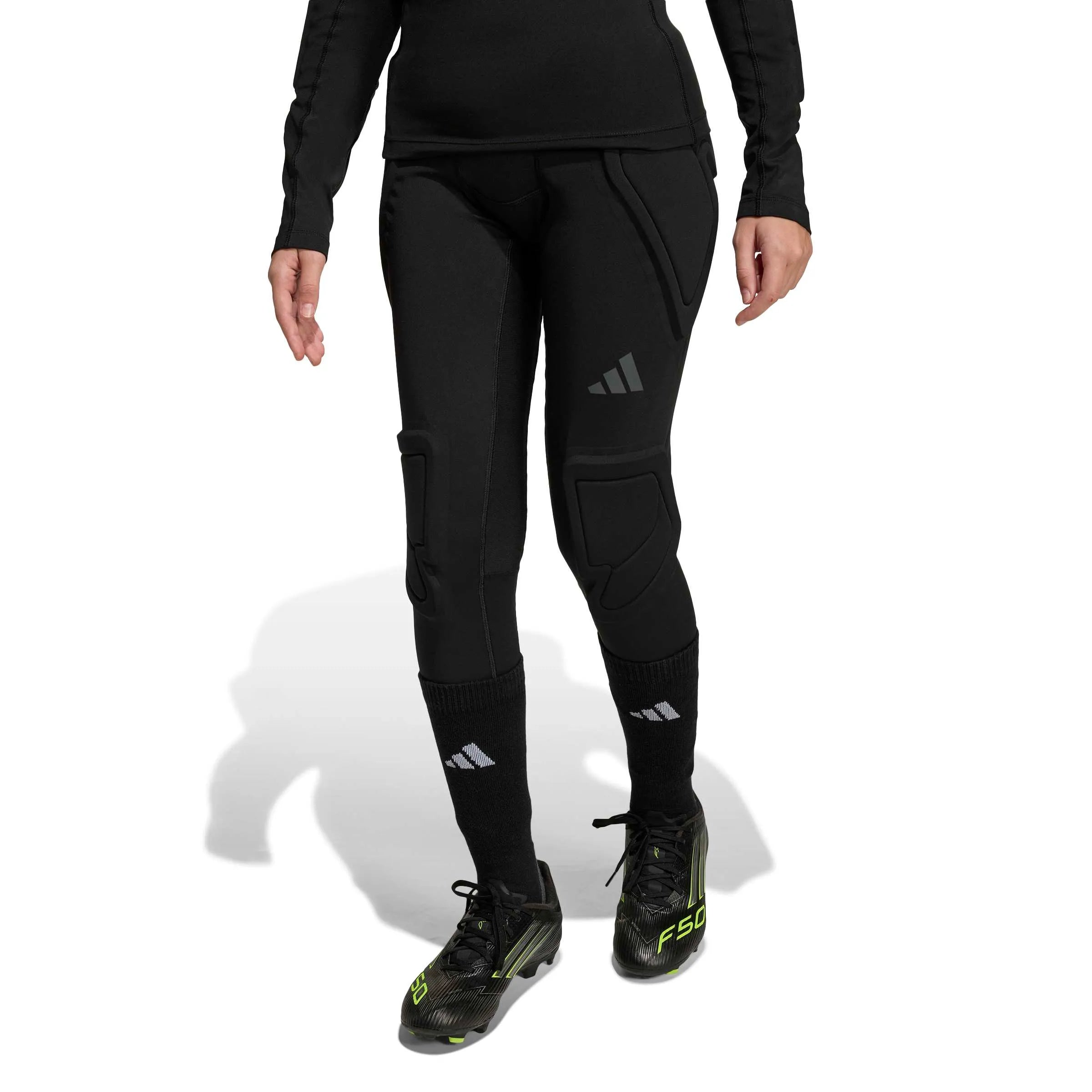 adidas Youth Goalkeeper Padded Long Tights (Model - Front)