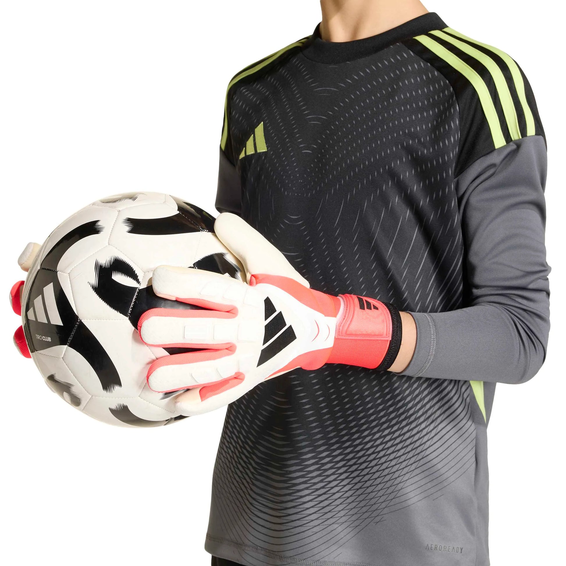 adidas Youth Predator GL Pro Goalkeeper Gloves White / Lucid Red / Black (Model 2)