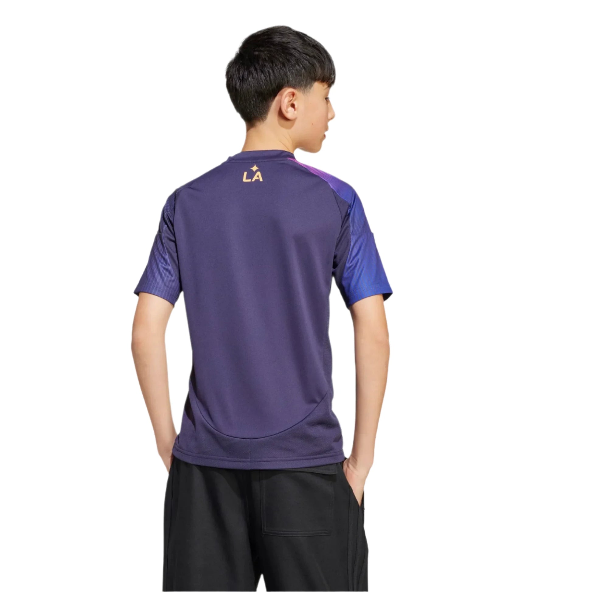 adidas 2025-26 LA Galaxy Youth Stadium Away Jersey (Model - Back)