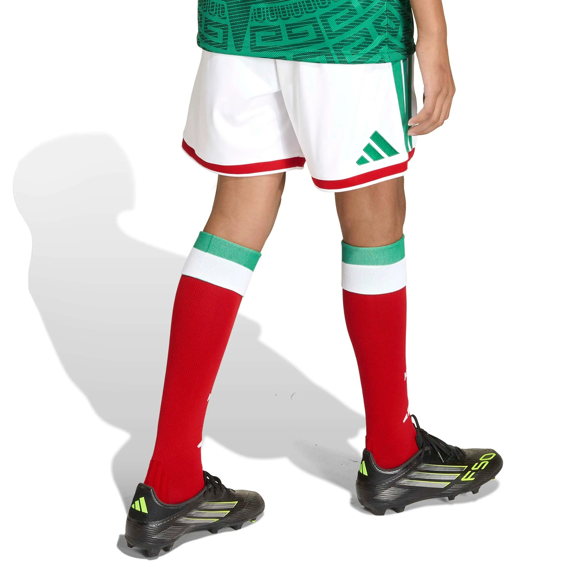 adidas 2026 Mexico Youth Home Shorts (Model - Back)