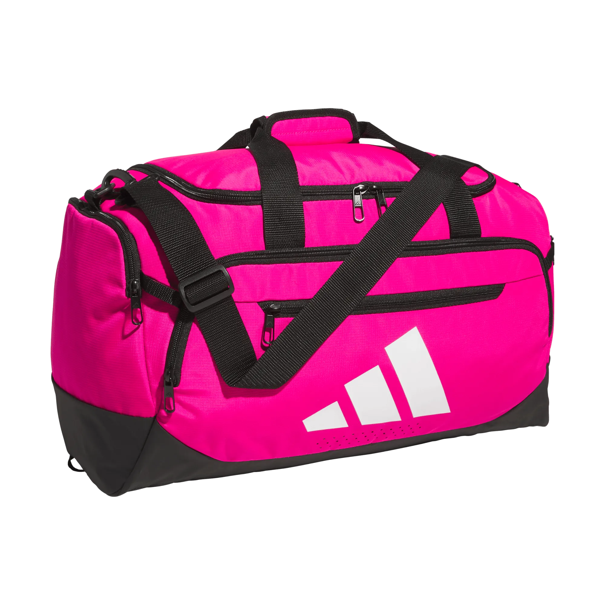 adidas Defender 5 Small Duffel Bag Shock Pink (Lateral - Front)