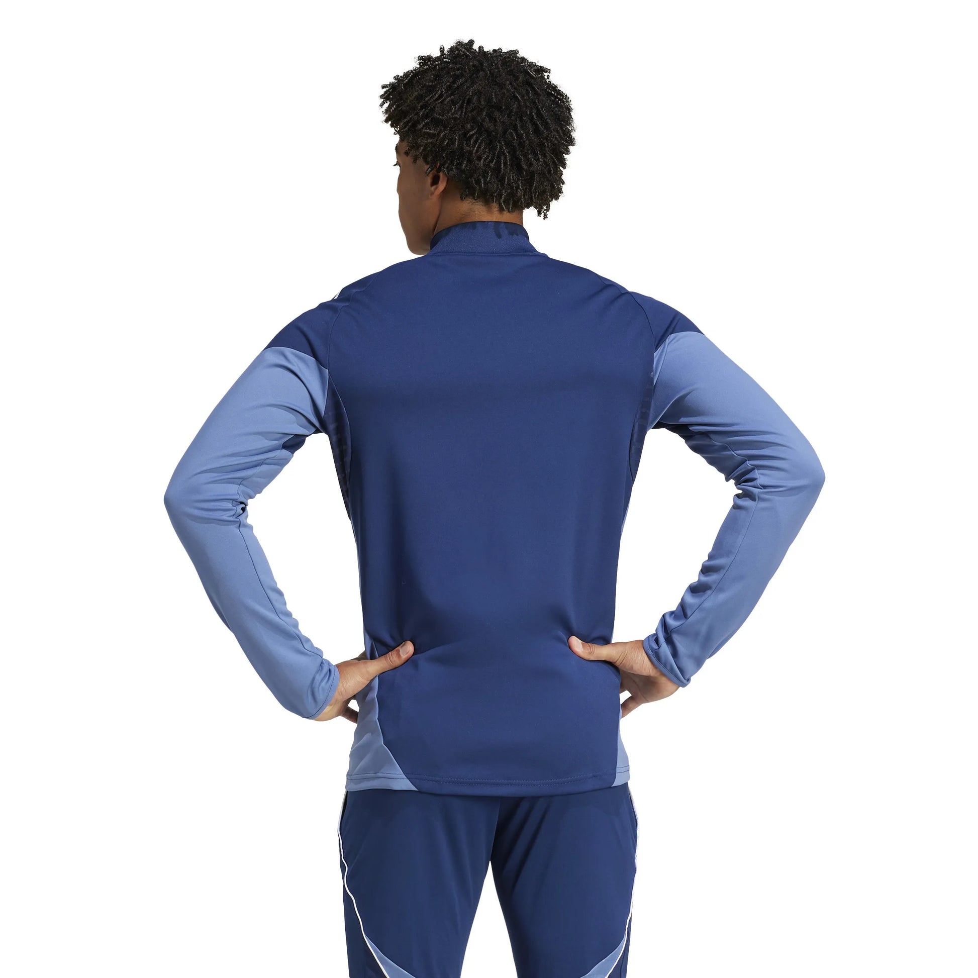 adidas Men's Tiro25C Training Jacket Navy Blue (Model - Back)