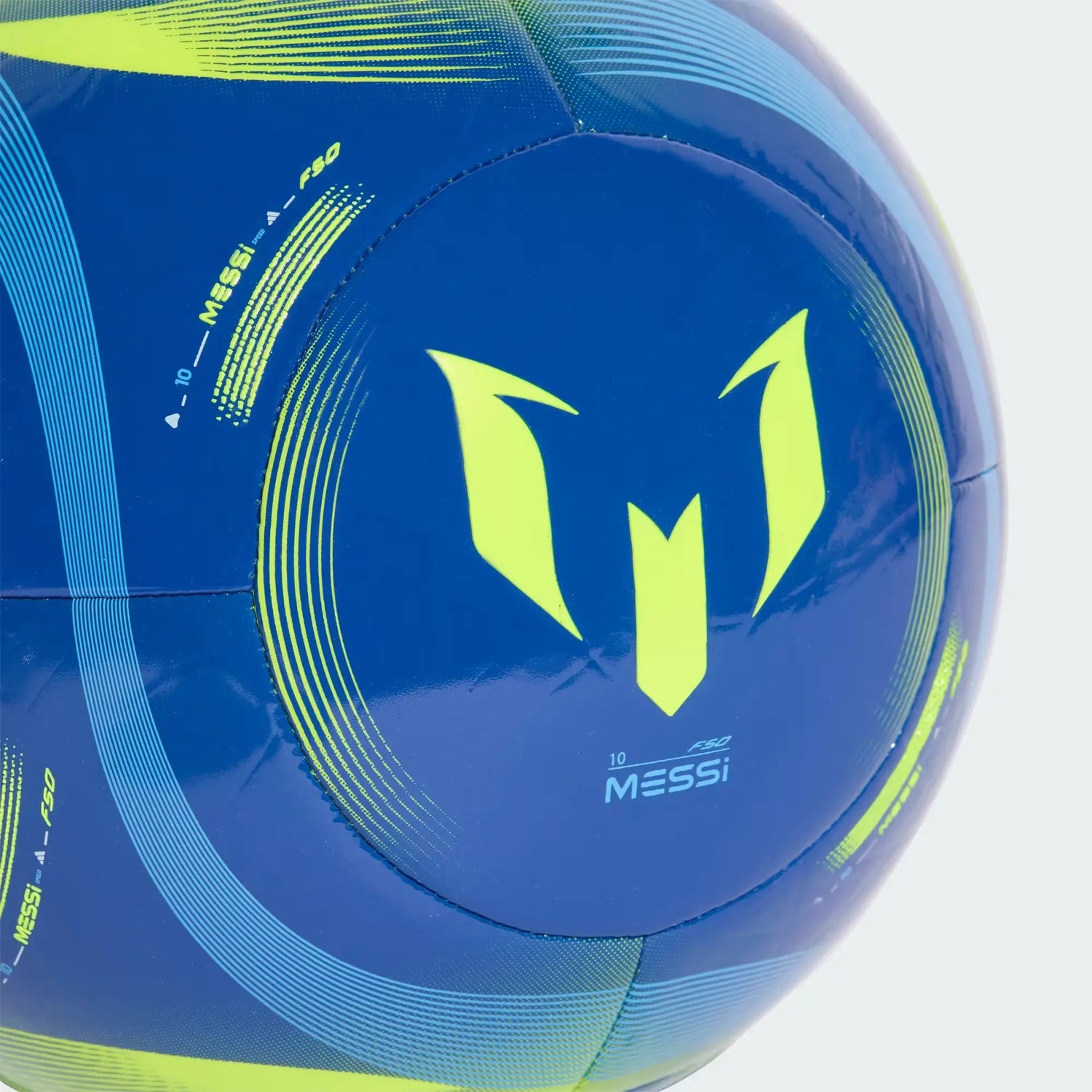adidas Messi F50 Club Soccer Ball Team Royal Blue/Semi Blue Burst/Solar Yellow (Detail 1)