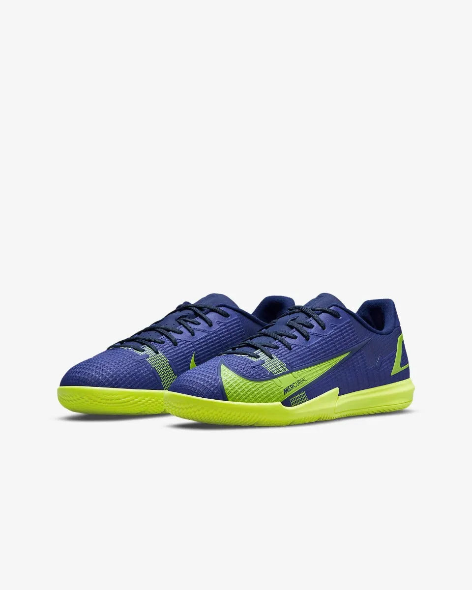 Nike Kids Vapor 14 Academy IC - Lapis Volt-Blue Void (Pair - Diagonal)