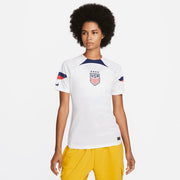 Nike 2022-23 USA Women's Home 4 Star Jersey White-Hyper Blue (Model - Front)