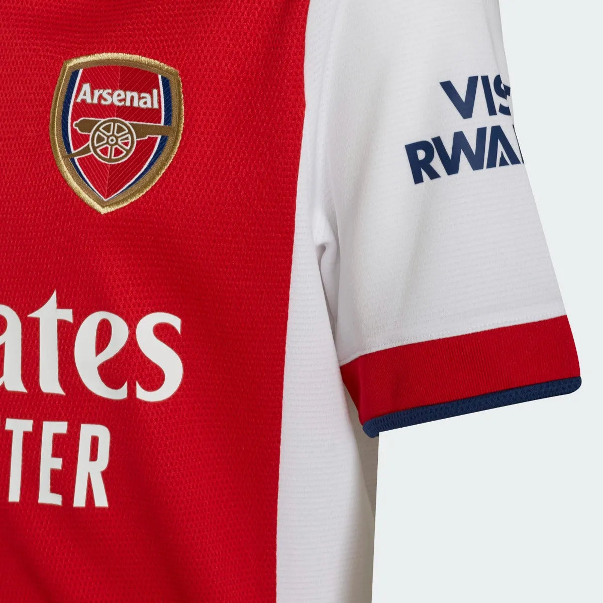 Adidas 2021-22 Arsenal Youth Home Jersey - Scarlet-White (Detail 1)