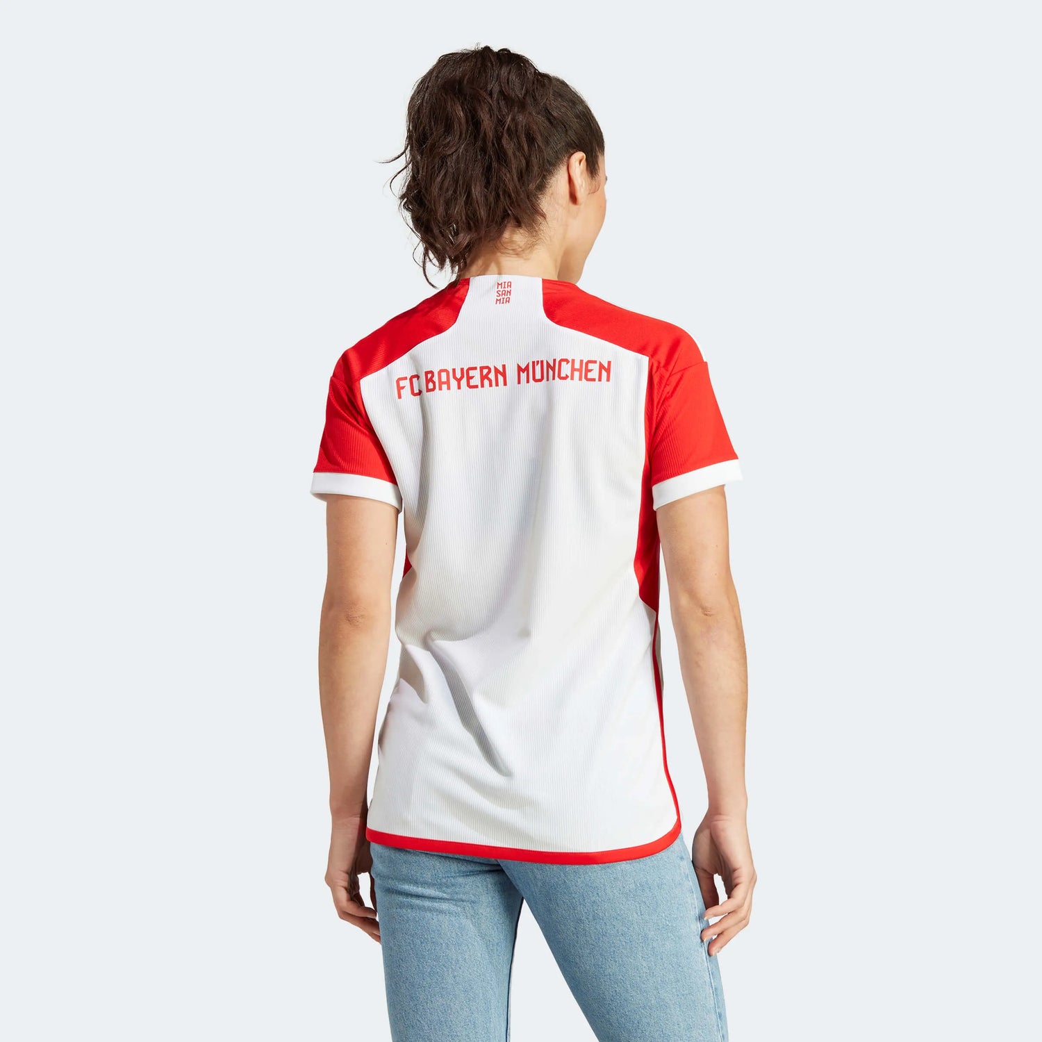 adidas 2023-24 Bayern Munich Women's Stadium Home Jersey (Model - Back)