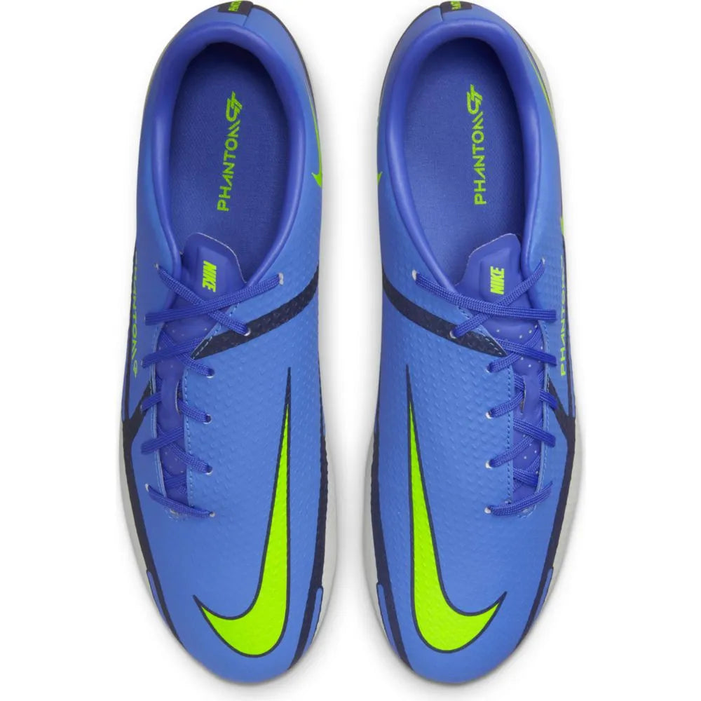 Nike Phantom GT2 Academy FG-MG - Sapphire-Volt-Grey (Pair - Top)