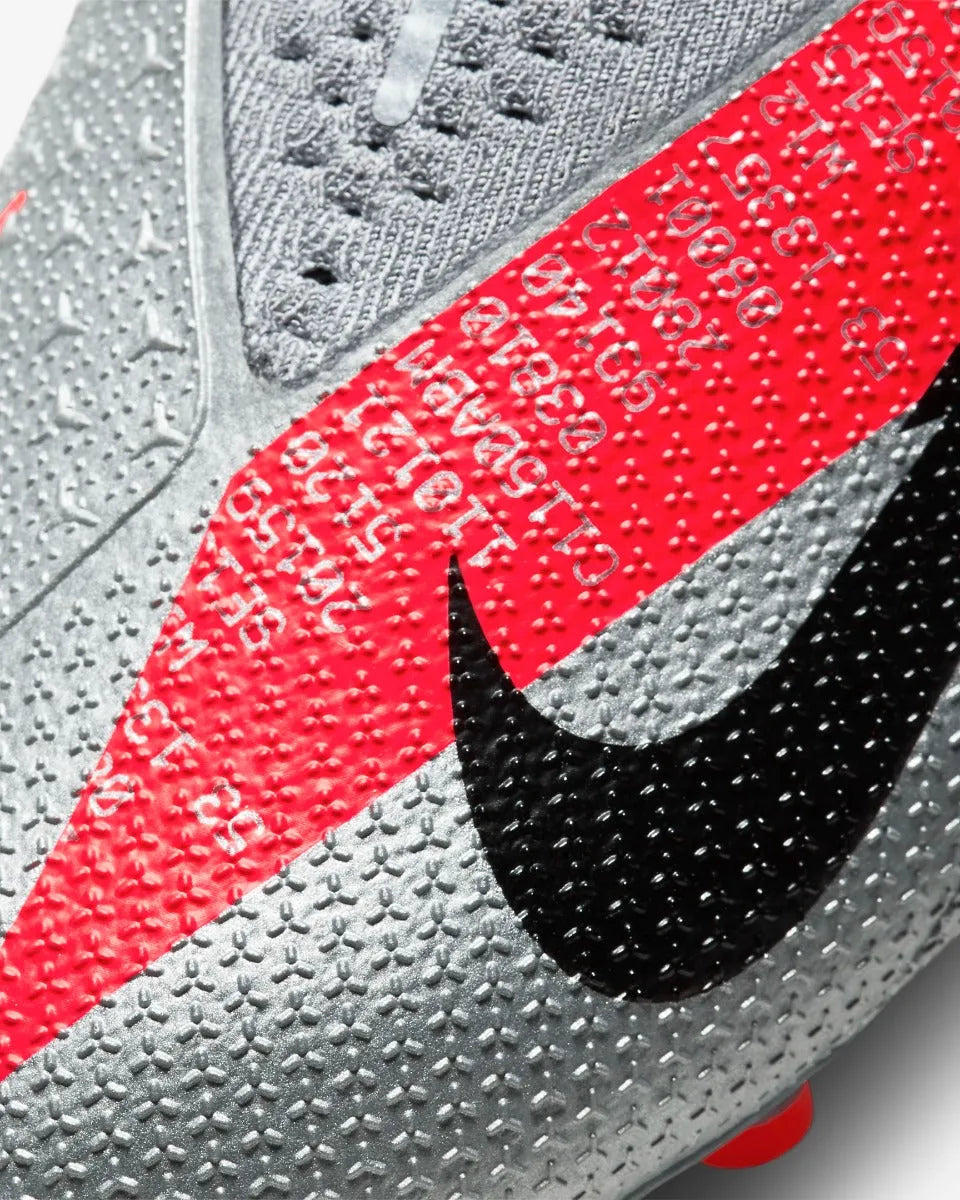 Nike Phantom Vision 2 Elite DF FG - Grey-Red Soccer Cleats