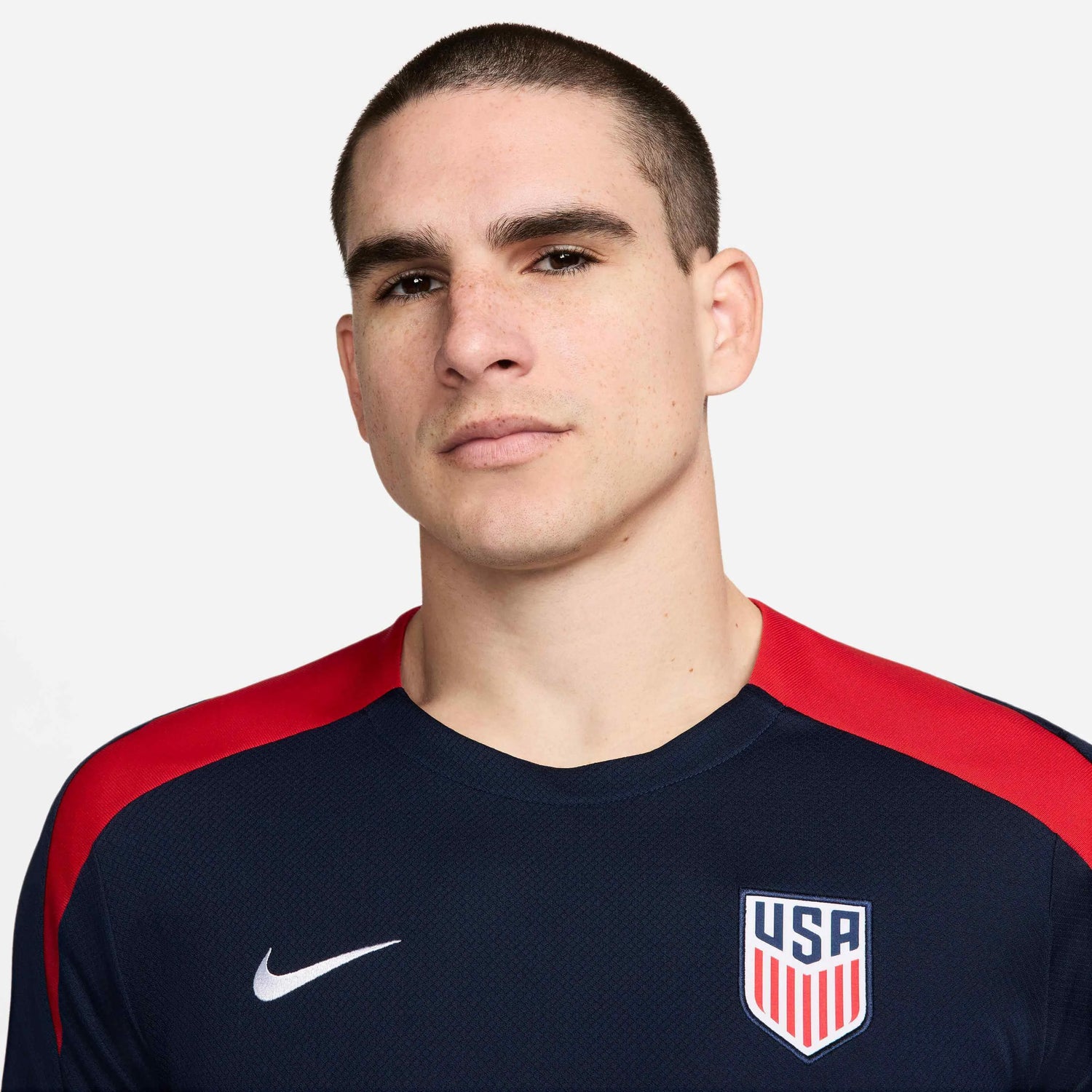 Nike 2024-25 USA Men's Dri-Fit Short-Sleeve Knit Top (Detail 1)