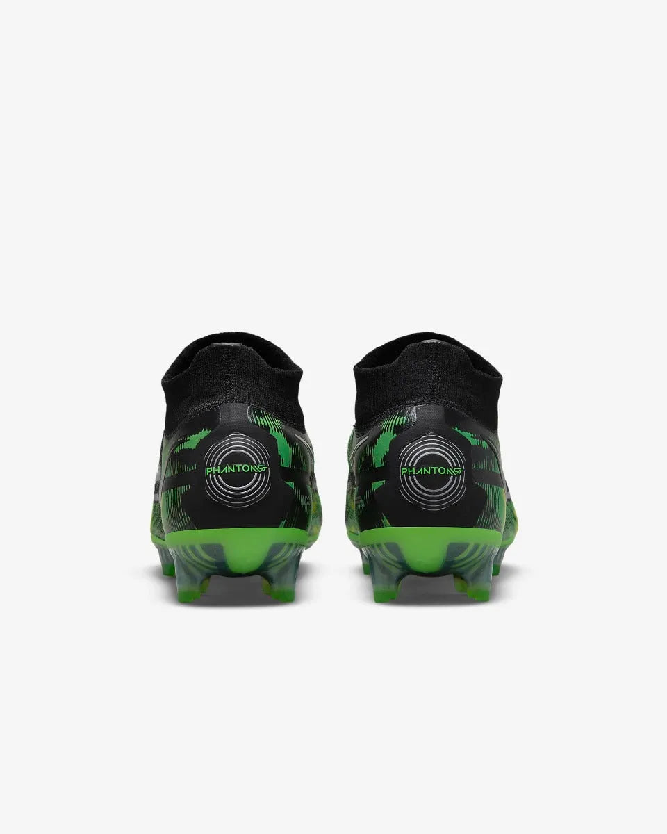Nike Phantom GT2 Elite DF SW FG - Black-Green Strike (Pair - Back)