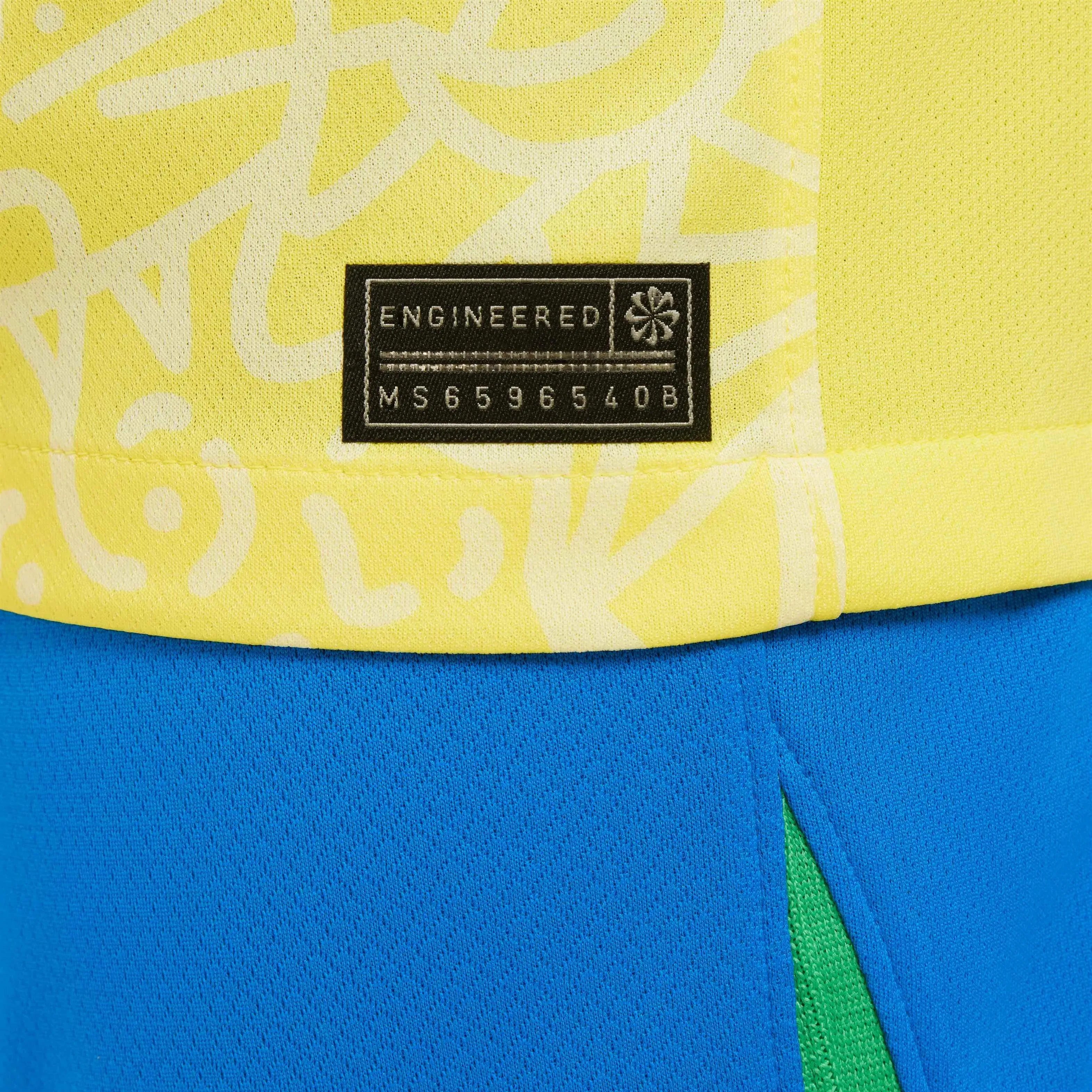 Nike 2024-25 Brazil Youth Stadium Home Jersey (Detail 2)