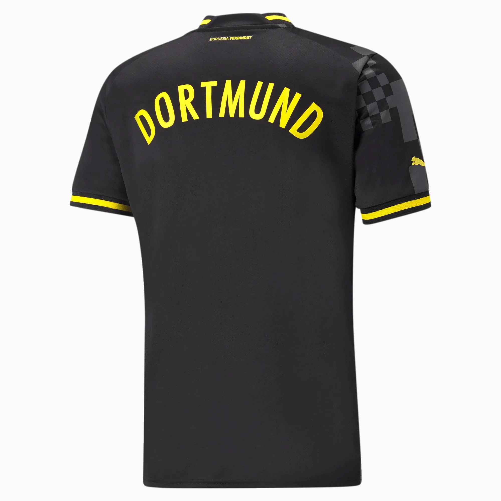 Puma 2022-23 Borussia Dortmund Away Jersey - Black-Asphalt (Back)