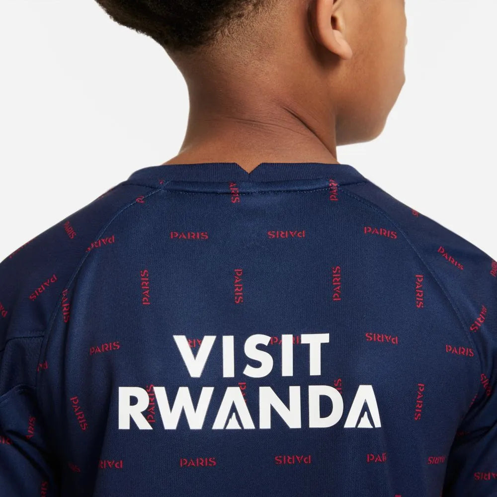 Jordan 2021-22 PSG Youth DF Pre-Match SS Jersey - Navy-Red (Detail 3)