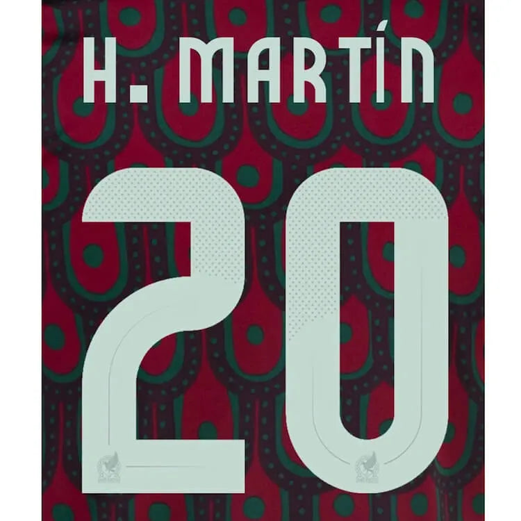 Mexico 2024/25 Home H. Martin #20 Youth Jersey Name Set (Back)