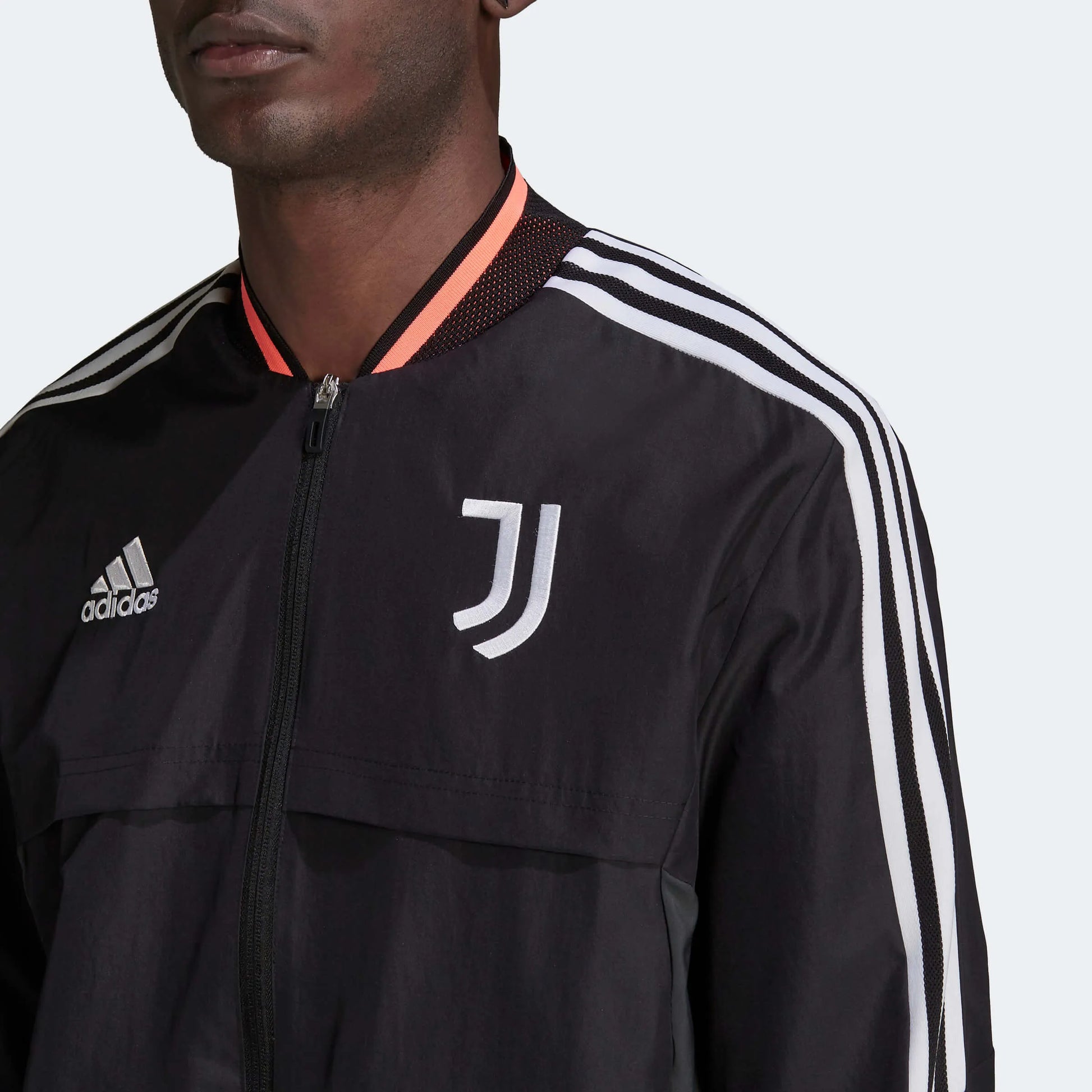 adidas 2022-23 Juventus Anthem Jacket - Black (Detail 1)