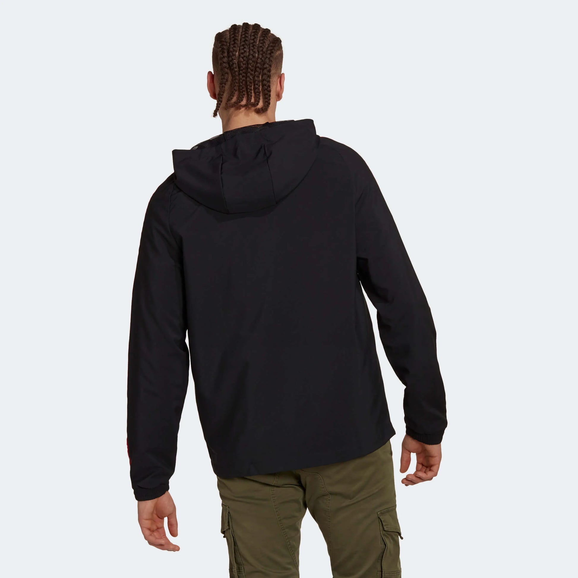adidas 2022 FIFA World Cup Woven Jacket - Black (Model - Back)