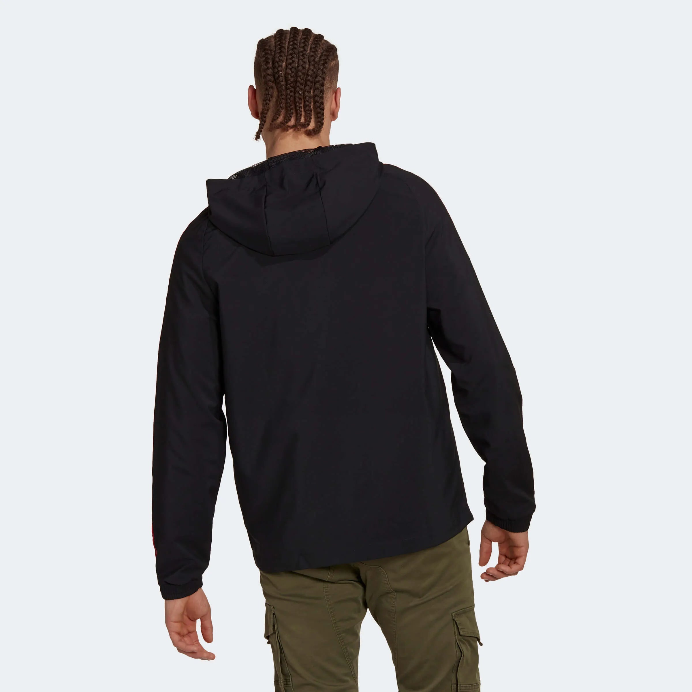 adidas 2022 FIFA World Cup Woven Jacket - Black (Model - Back)