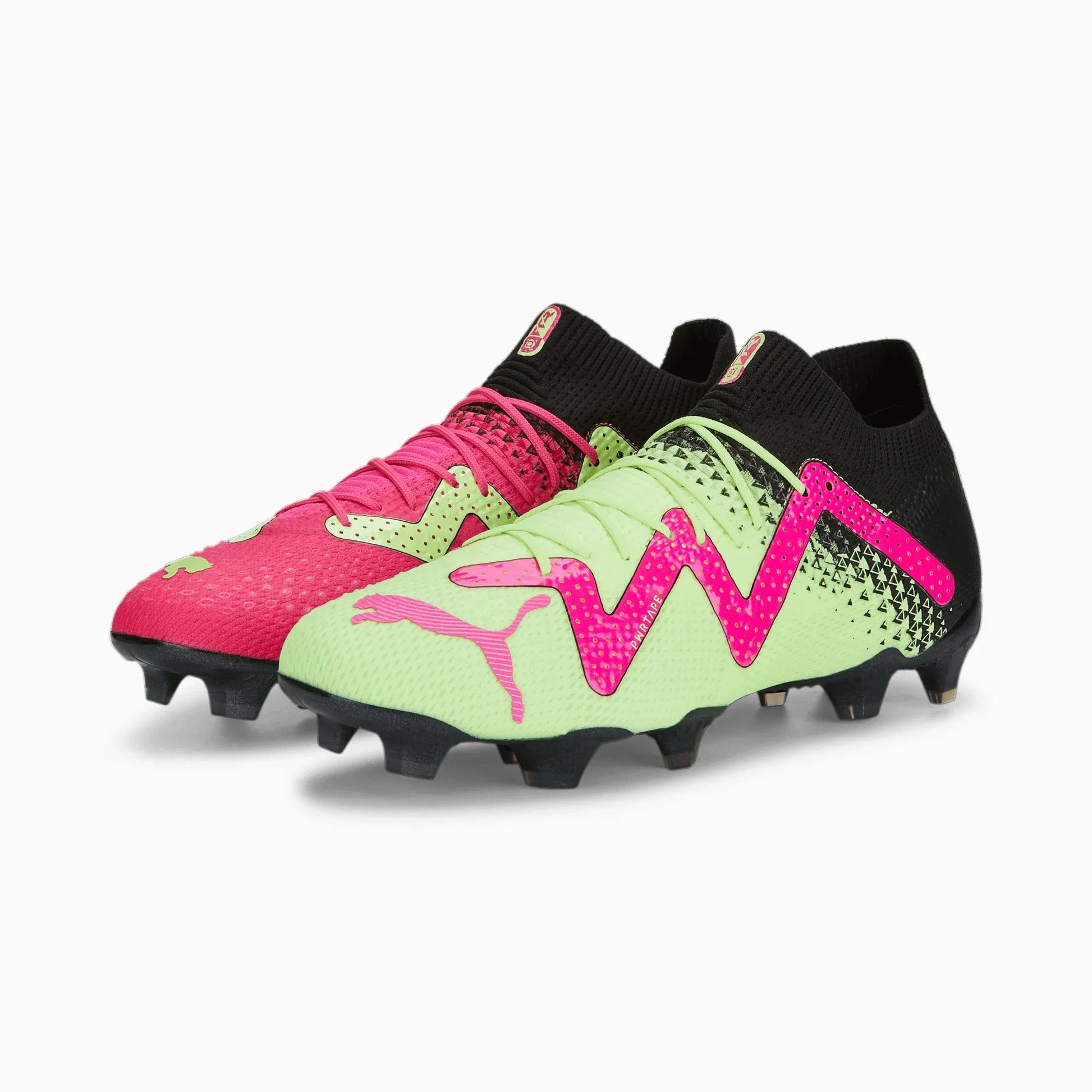 Puma Future Ultimate Tricks FG-AG - Black - Ravish - Fast Yellow (Pair - Lateral)