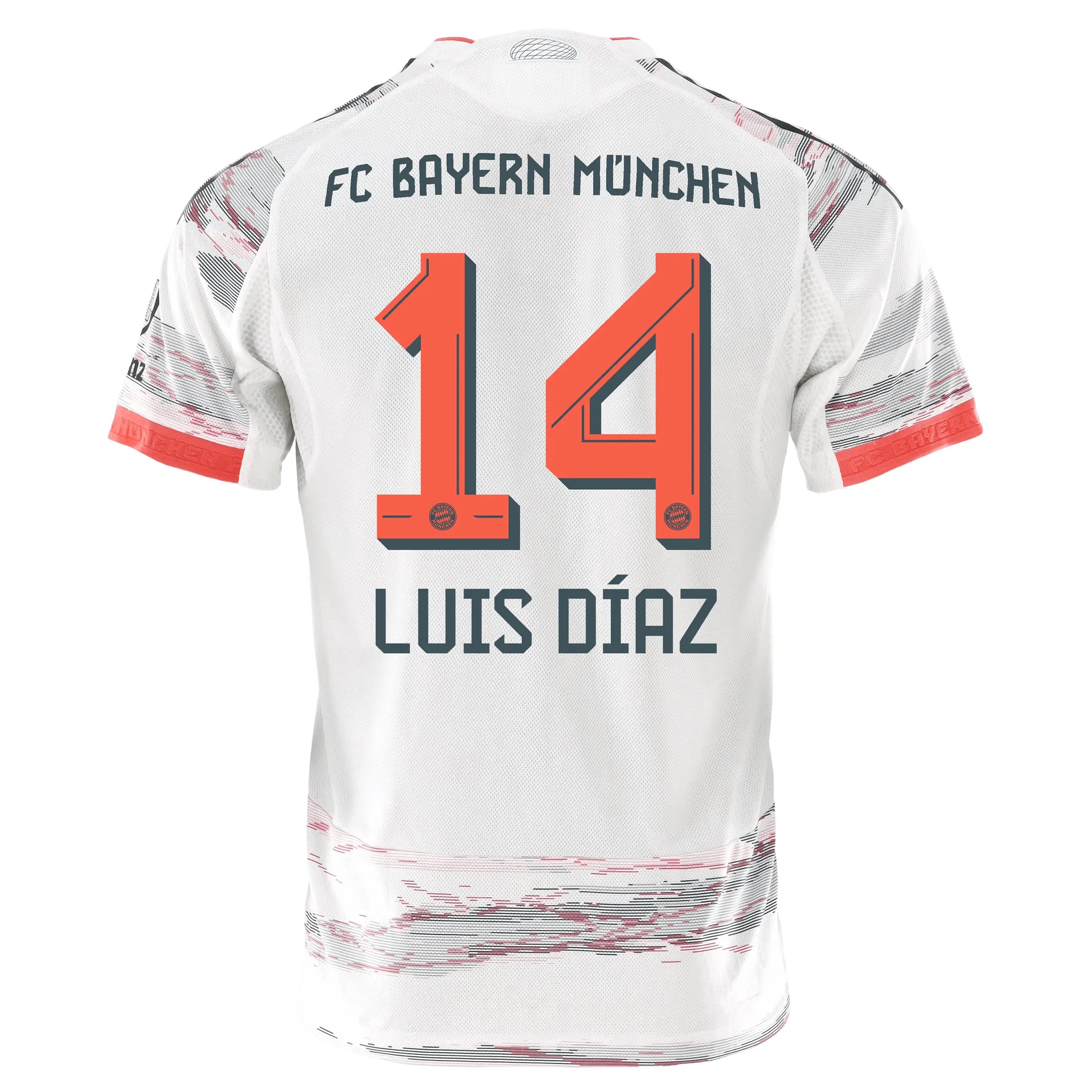 adidas 2025-26 Bayern Munich Men's Authentic Away Soccer Jersey (Luis Diaz)