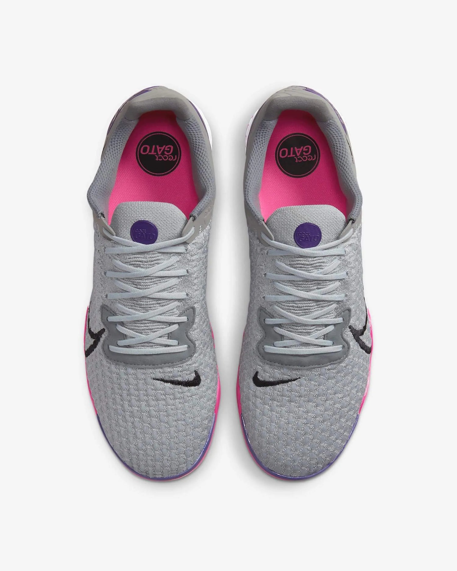 Nike ReactGato Indoor - Black-Smoke Grey (Pair - Top)