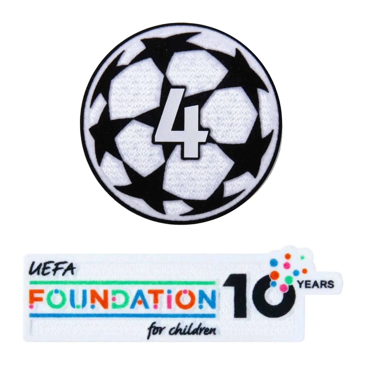 Ajax 2025- UCL Starball #4 +10th Anniversary UEFA Foundation Patch Set (Front)