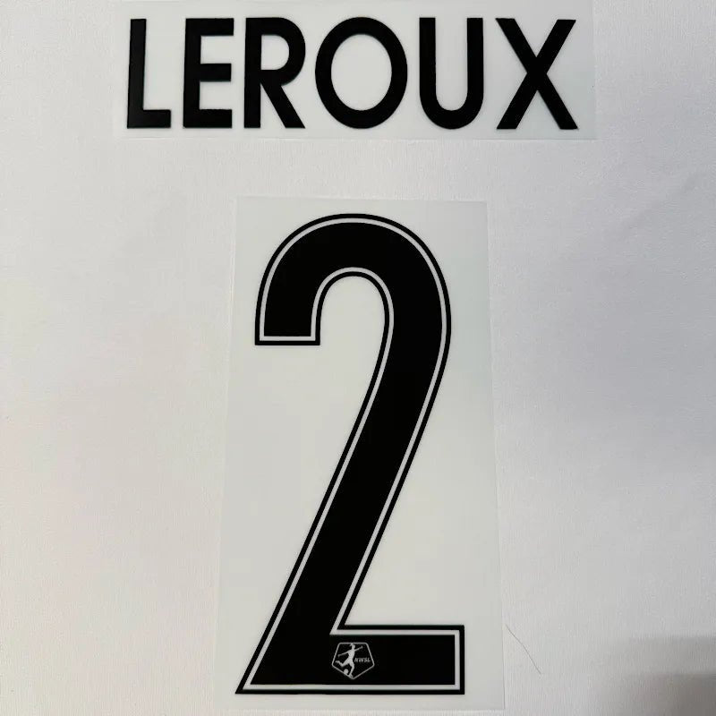 Angel City 2023- Away Leroux #2 Jersey Name Set