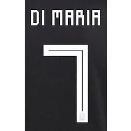 Argentina 2018 Away Dimaria #7 Jersey Name Set