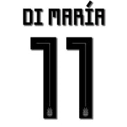 Argentina 2018 Home Di Maria #11 Jersey Name Set