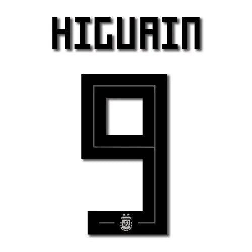 Argentina 2018 Home Higuain #9 Jersey Name Set
