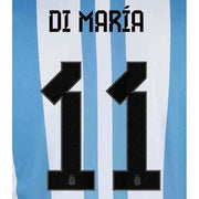 Argentina 2022-23 Home Di Maria #11 Jersey Name Set (Back)
