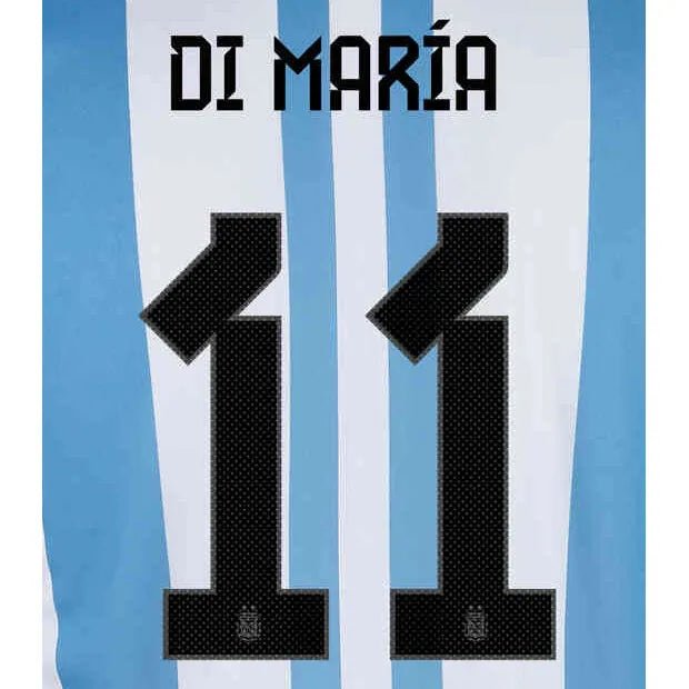 Argentina 2022-23 Home Di Maria #11 Jersey Name Set (Back)