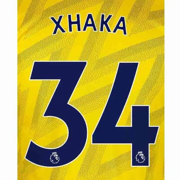 Arsenal 2019/20 Away Xhaka #34 Jersey Name Set