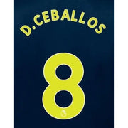 Arsenal 2019/20 Third D. Ceballos #8 Jersey Name Set