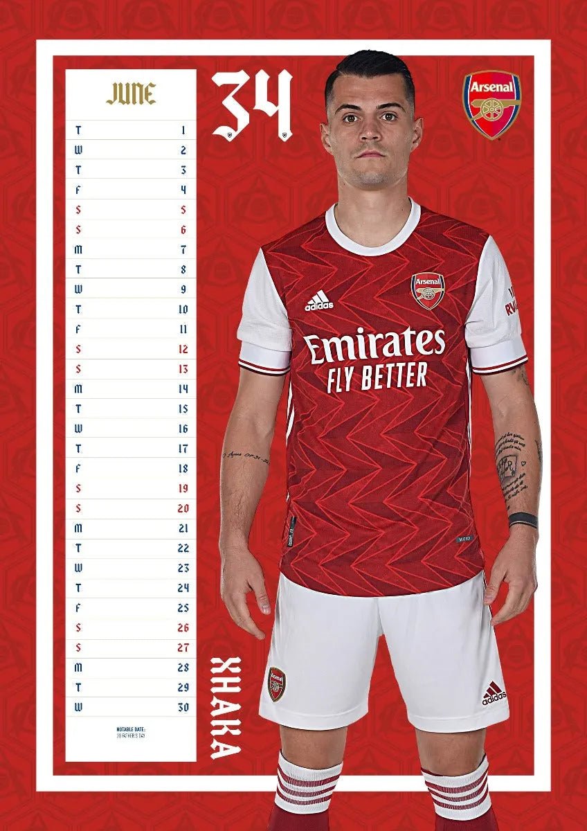 Arsenal 2021 Official Calendar