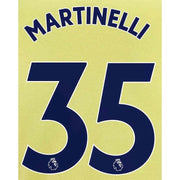Arsenal 2021/22 Away Martinelli #35 Jersey Name Set-Navy