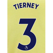 Arsenal 2021/22 Away Tierney #3 Jersey Name Set (Main)