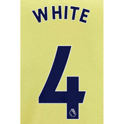 Arsenal 2021/22 Away White #4 Jersey Name Set Navy