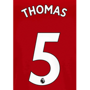 Arsenal 2021/22 Home Thomas #5 Jersey Name Set White