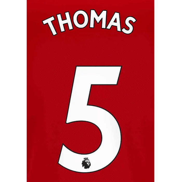 Arsenal 2021/22 Home Thomas #5 Jersey Name Set White