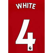 Arsenal 2021/22 Home White #4 Jersey Name Set White